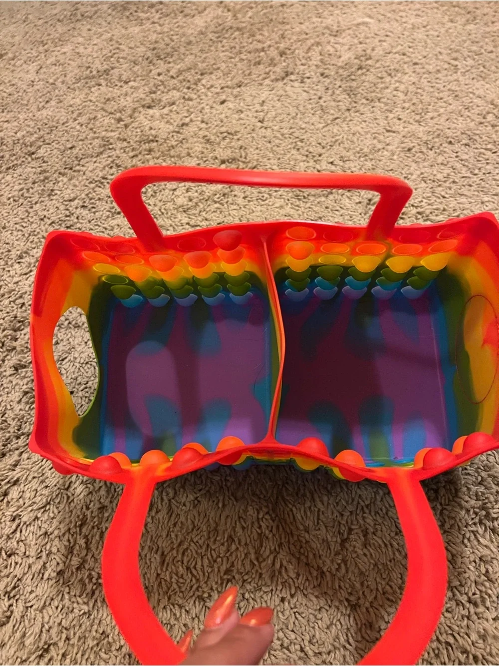 Tonies Carrying Case Rainbow Pop It Storage Bag Organizer for Toniebox